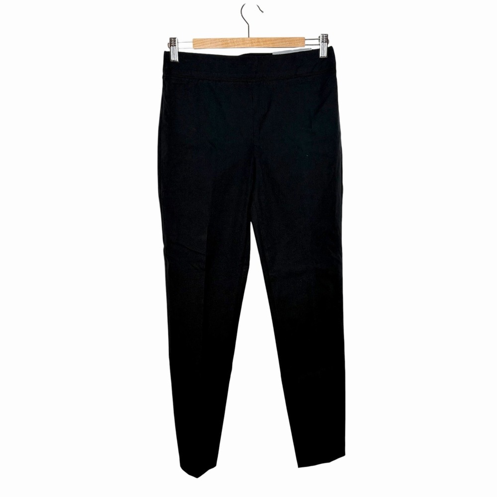 Talbots Pull On Essex Ankle Pants Black Womens Size 4 Skinny Mid Rise Career